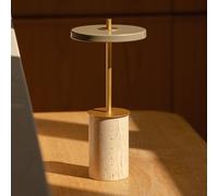 Lampada a LED ricaricabile UMAGE Asteria MOVE MINI travertino/ottone IP44 UMAGE