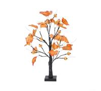 Lampada a LED riutilizzabile a forma di albero di acero nero, 60 cm | Design in plastica riutilizzabile, altezza 60 cm, foglie d'acero nero, accento zucca, per funzionamento a batteria