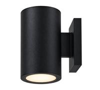 Lampada a LED solare, applique da giardino, sensore crepuscolare, nero, alluminio, IP44