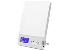 Lampada a Luce Diurna a LED 10000 Lux con 9 Livelli di Luminosità,Simula la Luce Solare,Contro la Depressione Invernale, Luce a LED 10000lux Portatile Aourow con Allarme Luminoso e Batteria Integrata…