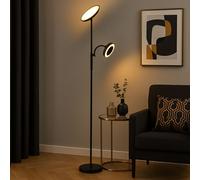 Lampada a Luce Indiretta Piantana Nero LED Lampada Letto Ventilatore Cct [EEK: F]
