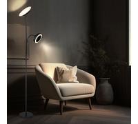 Lampada a Luce Indiretta Piantana Nero LED Lampada Letto Ventilatore Cct [EEK: F]