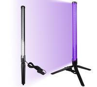 Lampada a luce nera, 10 W, 395 - 405 nm, altezza 42 cm, con interruttore on/off, luce UV, treppiede da pavimento, lampada per discoteca, feste luminose, accessori per feste, Halloween, decorazione per