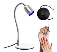 Lampada a luce UV LED - Ricarica USB per manicure regolabile a 360 gradi | Lampada per unghie con comando a pedale - Per principianti Professionisti Dormitorio femminile Viaggi Attività all'aperto
