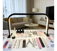 Lampada a Mezzaluna Grande da 45W per Onicotecniche - Lampada LED Dimmerabile per Manicure, 3 Modalità di Colore - Lampada da Tavolo per Nail Art Tatuaggi Estetica Lettura Saloni(Black)