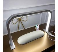 Lampada a Mezzaluna Grande da 45W per Onicotecniche - Lampada LED Dimmerabile per Manicure, 3 Modalità di Colore - Lampada da Tavolo per Nail Art Tatuaggi Estetica Lettura Saloni(White)