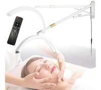 Lampada A Mezzaluna LED da Parete per Postazioni Manicure E Pedicure White | Testa Rotante A 359°, Braccio Telescopico da 62-113 Cm, Ideale per Nail Artist