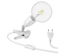 Lampada a morsetto E27 LIK bianco incl. lampada a filamento E27 G125 838lm