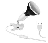 ledscom.de Lampada a morsetto E27 LIK, bianca incl. PAR38 Lampada riflettore LED nero 1279lm bianco caldo