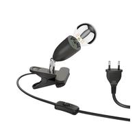 Lampada a morsetto E27 LIK nera incl. lampada a specchio frontale E27 667lm [EEK: E]