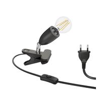 Lampada a morsetto E27 LIK nera incl. lampada LED E27 963lm bianco caldo a 3 [EEK: D]