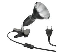 ledscom.de Lampada a morsetto E27 LIK, nera incl. PAR38 Lampada riflettore LED nero 1279lm bianco caldo