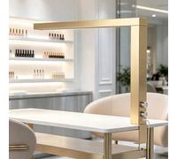 Lampada a morsetto LED a forma di L per onicotecnica, luce senza ombre, 3000-6000k, lampada da scrivania professionale per salone per manicure e illuminazione artigianale(Gold)
