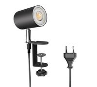 Lampada a morsetto WAIKA interruttore nero opaco incl. lampada LED GU10 535lm [EEK: E]
