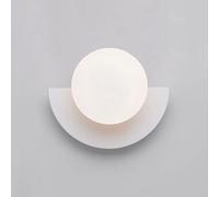 lampada a muro , Geometric Wall Mounted Lamp Bedroom Bedside Lighting Fixture, Nordic Wall Sconce Glass Globe Wall Light, Living Room Decor Sconces Indoor Wall Lamps for Living Room ( Color : Blanc )