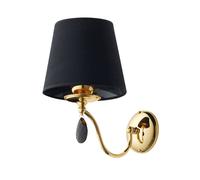 Lampada A Muro In Ottone Nero MINEE E27 Bracci Flessibili Per Soggiorno
