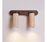 Lampada a muro , Lampada da parete a LED 2 3 teste Faretto in pietra di grotta gialla Fari for specchio bagno Luci for decorazioni for la casa a soffitto for montaggio su superficie(2 heads,6000K)