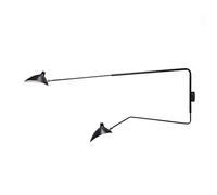 Lampada a Muro, Retro Loft Industriale Applique industriali Serge Mouille V-Intage Lampade da Parete Designer Francese Designer Ruotatrice Sconosce Parete for la Decorazione Domestica (Size : 2 Blac