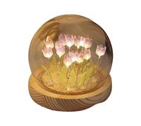 Lampada A Nuvola, Lampada A Specchio A Specchio Con Simulazione Di 19 Fiori, Lampada A Tulipano Con Specchio A Nuvola Durevole, Notte A Specchio Con Tulipano A Nuvola Fai Da Te, Lampade A Nuvola Da Co