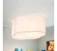 Lampada a nuvola per camera dei bambini - Lampada bianca a forma di nuvola in tessuto - Lampada da soffitto per camera dei bambini - L: 40 cm - E27 - Lampada per bambini a nuvola