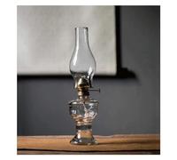 lampada a olio, For uso interno Lampada a cherosene in vetro retrò Nostalgia Clear Hurricane Lamp Illuminazione domestica Decorazione Luce di emergenza