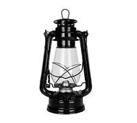 Lampada a olio, lampada a uragano, lanterna a cherosene a a retrò a(Black)