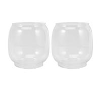 Lampada a olio resistente al calore da 2 pezzi Lampada da camino in vetro Globo vintage da uragano antivento di ricambio per campeggio domestico - Globo a olio