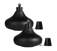 Lampada a Olio Ricaricabile - Torcia da Tavolo in Acciaio Inossidabile con Doppio e Coperchio, Candela a Fiamma Esterna | Patio Decorativo Patio Garden Pitre Luce per Le Serate