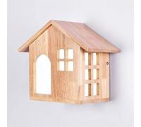 Lampada a parete a forma di casa Luci da parete in legno Luci da parete per bambini Monte a parete per bambini Sconcetto 12w Bambini Luci da comodino Apparecchiatura da cartone animato Luce notturna