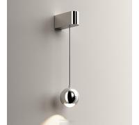 Lampada a Parete a LED Moderna a LED GLOGE Creative Globe in Alluminio da Parete con Vetro Trasparente, modalità a 3 Colori Nordic Retrattile Retrattile Retrattile Where Wall Lampada da Parete 5W