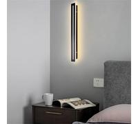 Lampada a parete a LED Strip a strisce lunghe con appuntamento nero fluido moderno luci di decorazione moderna metallo acrilico paralamode specchio illuminazione luce lineare per soggiorno bagno