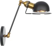 Lampada a Parete a Muro di Swing Vintage Industrial Regolable Metal Wall Multed Wall Light per Decorazioni per la Camera da Letto Garage Portico della Fattoria (Nero B, 30 cm)