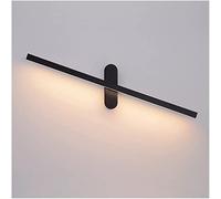 Lampada a parete a strisce lunghe, moderno riflesso da di illuminazione, nero PORTATO a cablata, lampada a specchio comò con braccio rotabile for corridoio camera letto soggiorno scale barbiere(80cm)