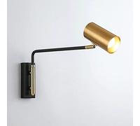 Lampada a parete braccio a muoia del letto a parete Camera da letto Lettura Light Light E27 Lampade a parete in oro nero per studio, camera da letto, corridoio, negozio di abbigliamento, caffetteria