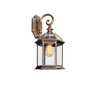 Lampada a parete E27 Vintage Nera Vintage Outdoor impermeabile in vetro Murate Lande a parete retrò esterno in alluminio Sconcetto da parete Porta giardino porta casa decorativa lampade a parete