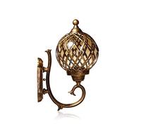 Lampada a parete Impermeabile esterno E27 sferico in alluminio a gambo a gusto a parete, paralume in vetro, lampada a parete decorativa in cortile, adatta per il balcone del portico della villa