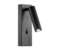 Lampada a parete LED Beneito Faure PURE 4W 2700K Nero con USB 4143
