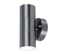 Lampada a parete per esterni Lampada a parete per esterni Garage, Up and Down IP44 acciaio inox grigio, 2x prese GU10, DxHxP 8,5x16,3x9,3 cm