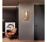 Lampada a parete postmoderna 丨 Tutta la luce della parete di rame 丨 Luce di vetro Prononi murali di lusso E14 Apparecchi per illuminazione a parete al coperto 丨 Fissaggio a parete da letto per camera