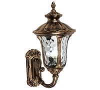 Lampada a parete retrò esterna IP55 Waterproof Wall Sconce lampada esterna Giardino Villa Patio Hotel Decorazione Paesaggio Decorazione in vetro Lanterna a parete E27 Durevole -Bronze_25.5*46cm