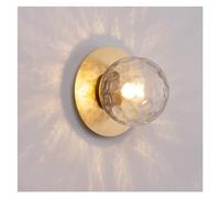 Lampada a parete Sconce da parete in globo di metà secolo con tonalità a sfera di vetro martellato, illuminazione antica in ottone, lanterna di arredamento per interni per soggiorno corridoio camera