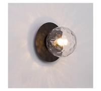 Lampada a parete Sconce da parete in globo di metà secolo con tonalità a sfera di vetro martellato, illuminazione antica in ottone, lanterna di arredamento per interni per soggiorno corridoio camera