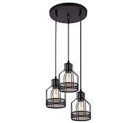 Lampada a Pendente in Ferro battuto Americano Black Hollow a 3 luci a Sospensione a Sospensione per la Sala da Pranzo Soggiorno Camera da Letto Luce necessaria necessaria in Cina
