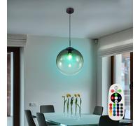 Lampada A Pendolo LED RGB Con Telecomando Dimmerabile In Vetro Per Soggiorno [EEK: F]