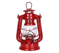 Lampada a petrolio, Lampade a olio in metallo Vintage classiche, lampada uragano trasparente decorativa con stoppino di fuoco regolabile per interni domestici(Red)