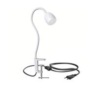 Lampada a pinza GU10 KLUK con collo d'oca bianco incl. GU10 bianco 4,888W 450lm [EEK: F]