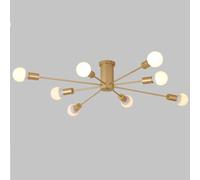 Lampada a più teste (6/8/10) Luci a ragno, Illuminazione per lampadari in ferro battuto, Apparecchio di illuminazione a montaggio semplice, Lampadario per soggiorno in collina, Luci a sospensione per