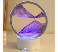 Lampada a sabbia Sunwuun da girare con luce a LED, immagine di sabbia, Sandscape - arte della sabbia in acque profonde, arte della sabbia in movimento, lampada da tavolo 3D con arte della sabbia