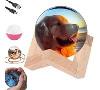 Lampada a sfera di memoria, sfera di memoria da 6,9 cm, video e foto caricabili personalizzati, sfera di cristallo video 3D, regalo personalizzato per anniversario, compleanno, matrimonio, sfera