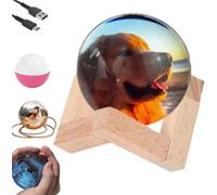 Lampada a sfera di memoria, sfera di memoria da 6,9 cm, video e foto caricabili personalizzati, sfera di cristallo video 3D, regalo personalizzato per anniversario, compleanno, matrimonio, sfera